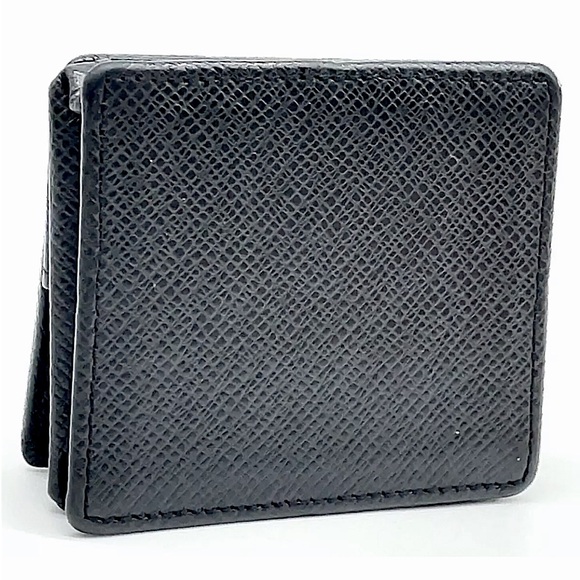 AUTH LOUIS VUITTON Black Taiga Porte Monnaie Boite  COMES WITH: Dust Bag, Box - Picture 3 of 16